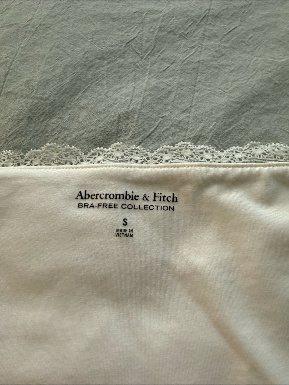 Abercrombie & Fitch Cream Lace-Trim Bralette Tank - Picture 3 of 4